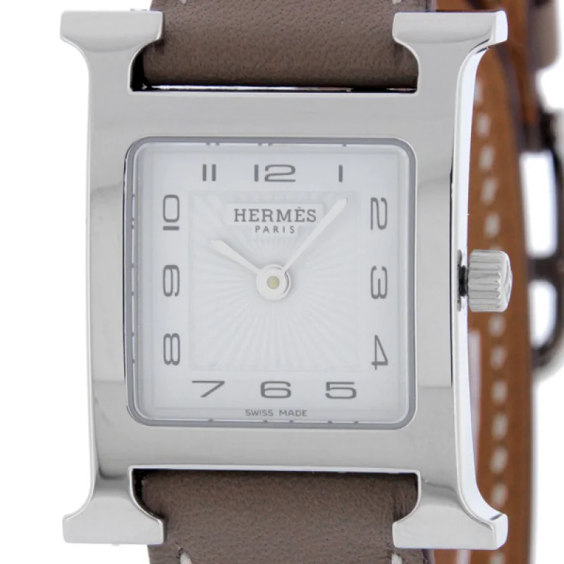 HERMES エルメス時計コピー Hウォッチ レザーベルト HH1.210.131/WW18 ベージュ
