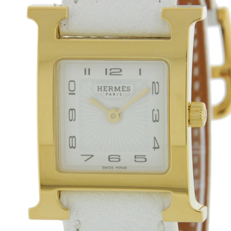 HERMES エルメス時計コピー Hウォッチ レザーベルト HH1.201.131/UBC ホワイト