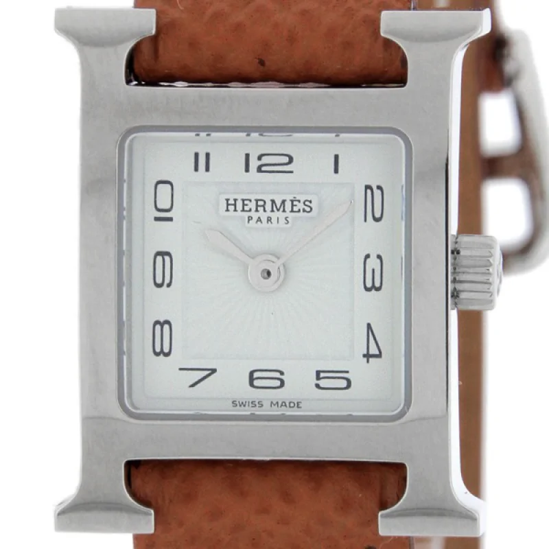 HERMES エルメス時計コピー Hウォッチ レザーベルト HH1.110.131/UGO ブラウン