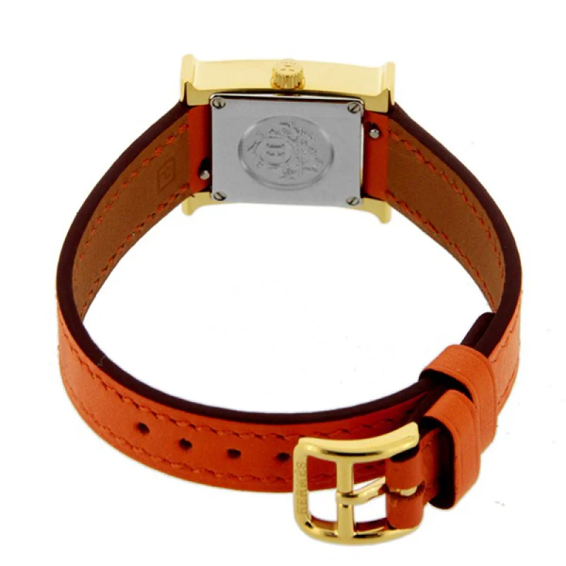HERMES エルメス時計コピー Hウォッチ レザーベルト HH1.101.131/WOR オレンジ