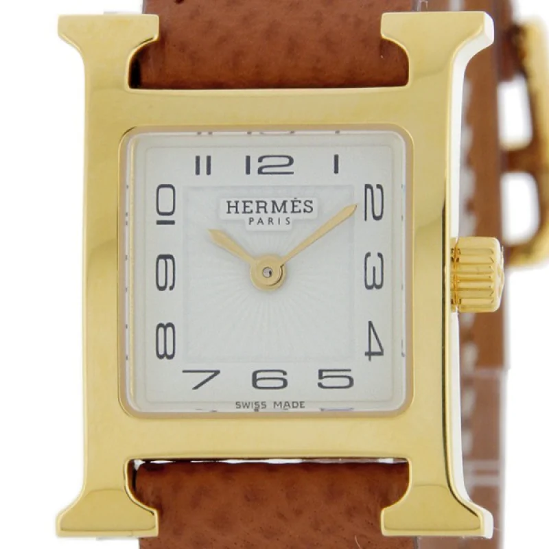 HERMES エルメスコピー Hウォッチレザーベルト HH1.101.131/UGO ブラウン
