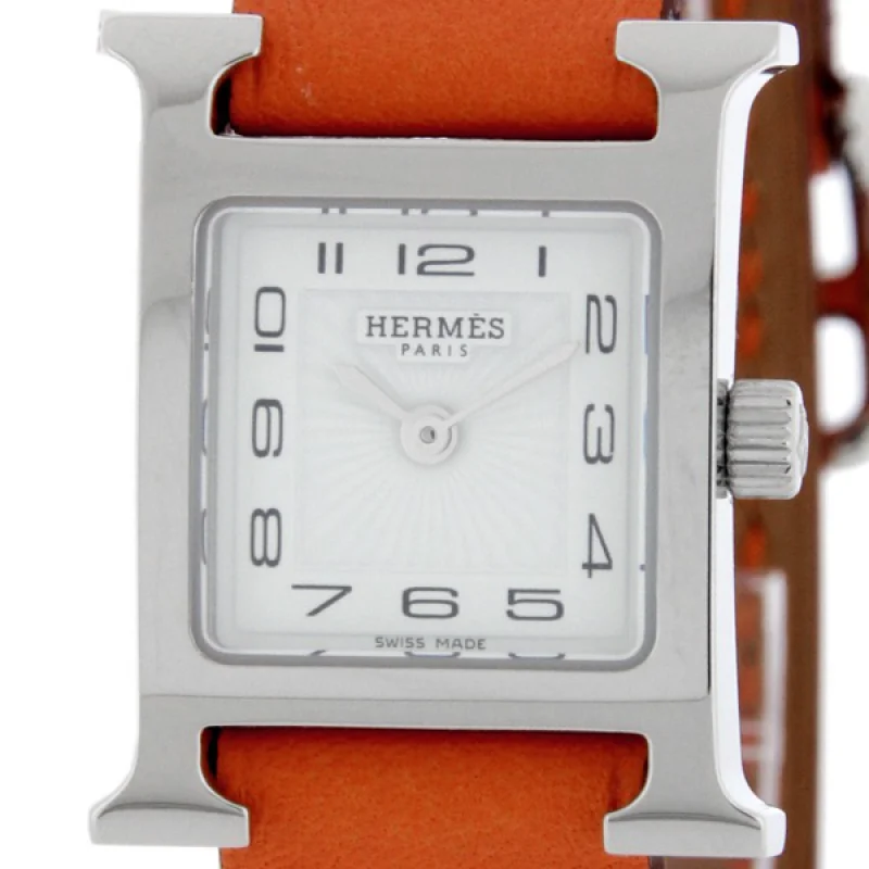 HERMES エルメス時計コピー Hウォッチレザーベルト HH1.110.131/WOR オレンジ