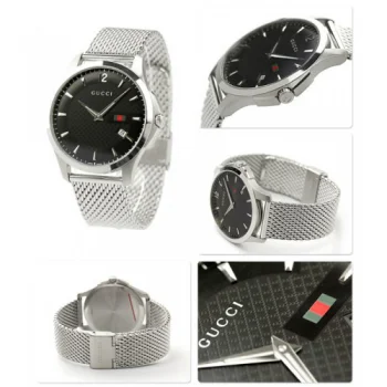 グッチ 時計 メンズ Gタイムレス スリム デイト ブラック GUCCI YA126308 スーパーコピー