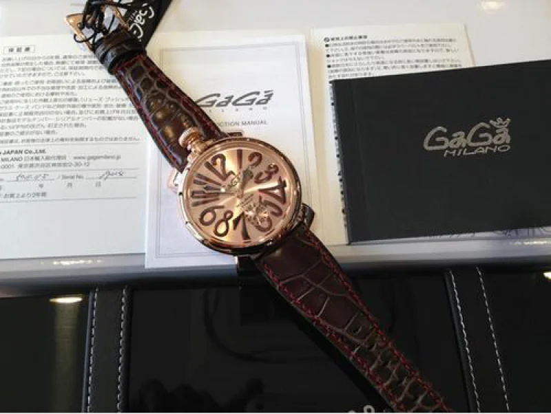ガガミラノ 5011.11S マニュアーレ 48MM 手巻き SS（PVD） スーパーコピー 時計