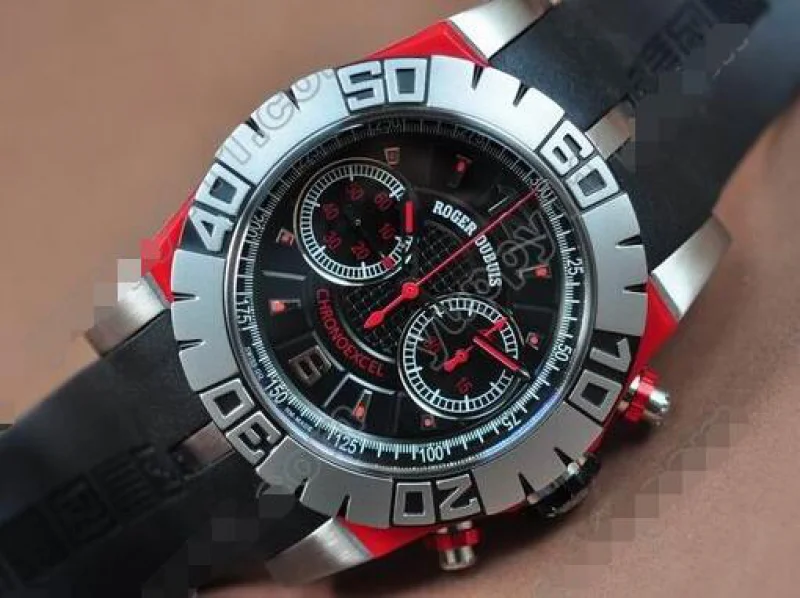 ロジェデュブRoger Dubuis Chronoexcel SS/RU/Red Black Manual HW Chrono手巻き