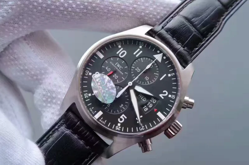 IWC コピー 7750の機械的な自動チップ、サファイア+藍の膜 IW323101-1 時計【2017新作】