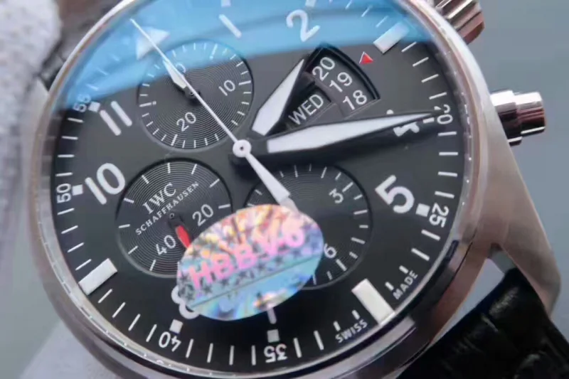 IWC コピー 7750の機械的な自動チップ、サファイア+藍の膜 IW323101-1 時計【2017新作】