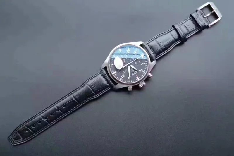 IWC コピー 7750の機械的な自動チップ、サファイア+藍の膜 IW323101-1 時計【2017新作】