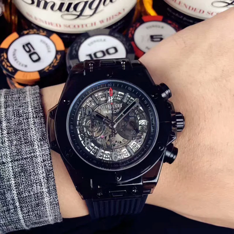 ウブロ ブラック系 【2017新作】HUBLOT スーパーコピー 時計 411.CI.1110.RXY
