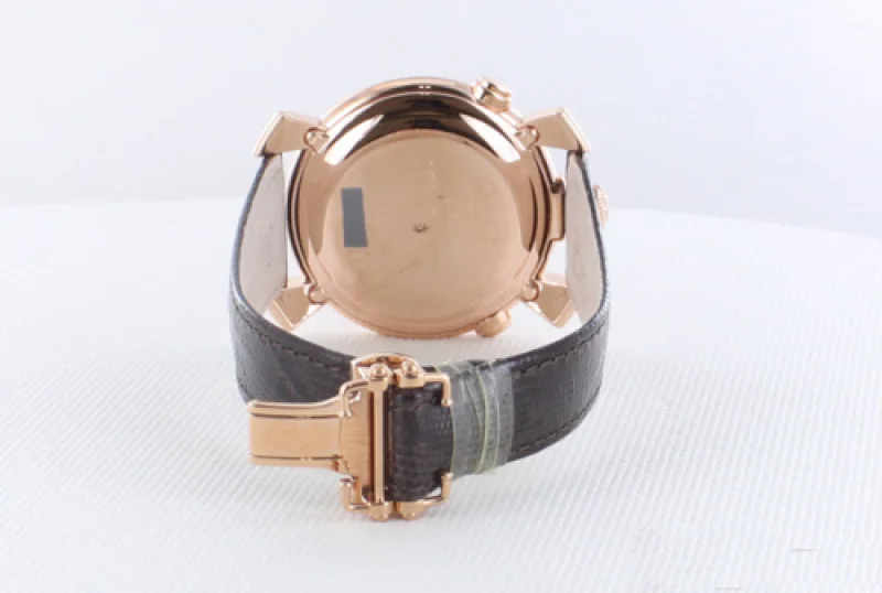 ガガミラノ スーパーコピー THIN CHRONO 46MM 18ｋPGコーティング 時計 5098.03BW