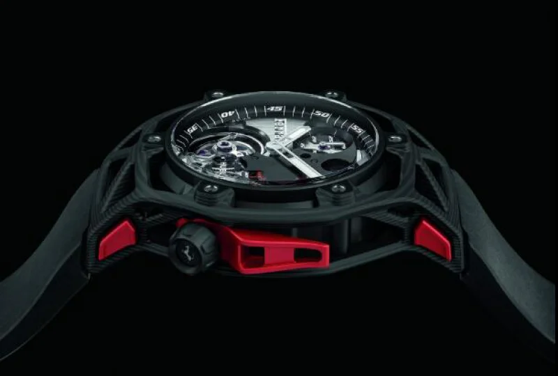 限定70本、スーパーコピーウブロ 408.QU.0123.RX テクフレーム フェラーリ トゥールビヨン クロノグラフ カーボン