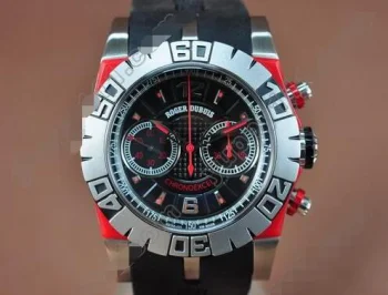 ロジェデュブRoger Dubuis Chronoexcel SS/RU/Red Black Manual HW Chrono手巻き