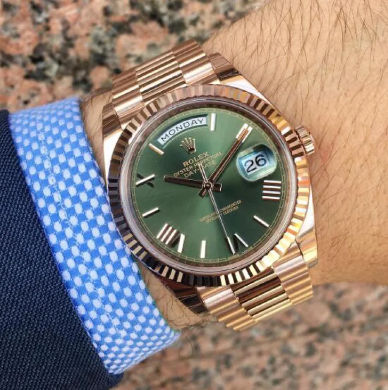 ロレックススーパーコピーデイデイト 40mm 228235オリーブグリーン