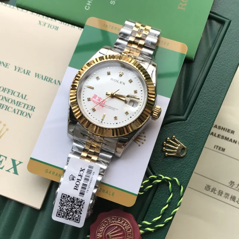 ROLEXコピー時計ソリッド 5 パール スチール パーペチュアルR101314