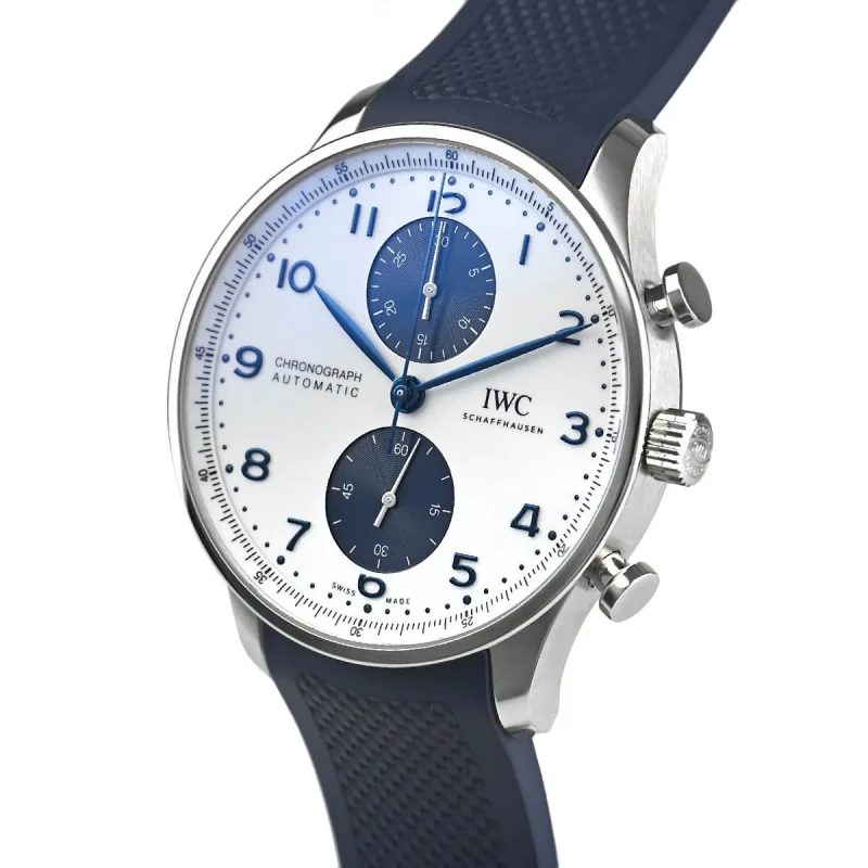 【青いラバーストラップ】IWC ポルトギーゼ・クロノグラフ IW371620