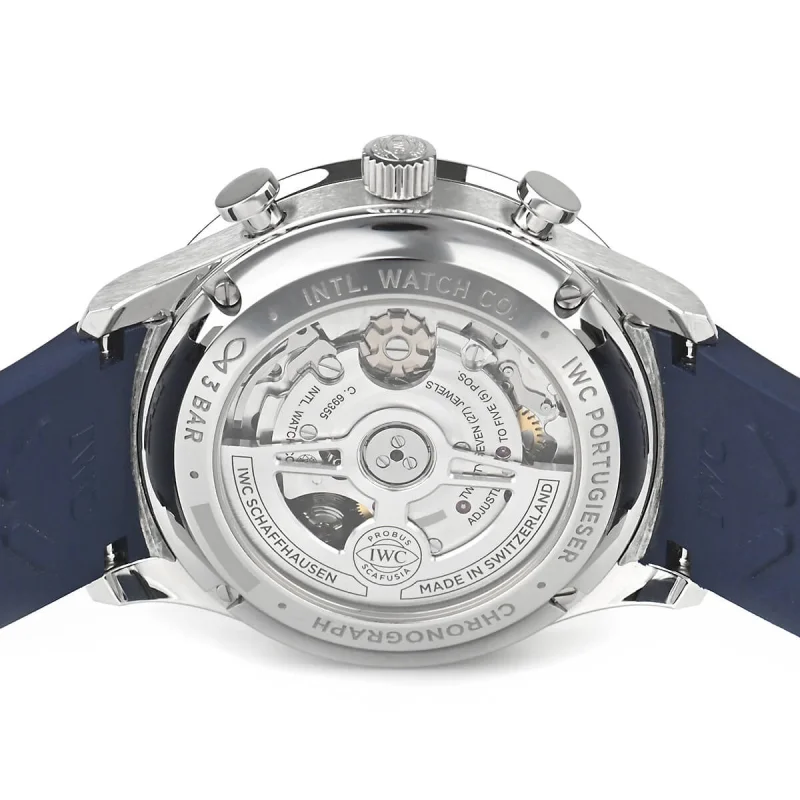 【青いラバーストラップ】IWC ポルトギーゼ・クロノグラフ IW371620