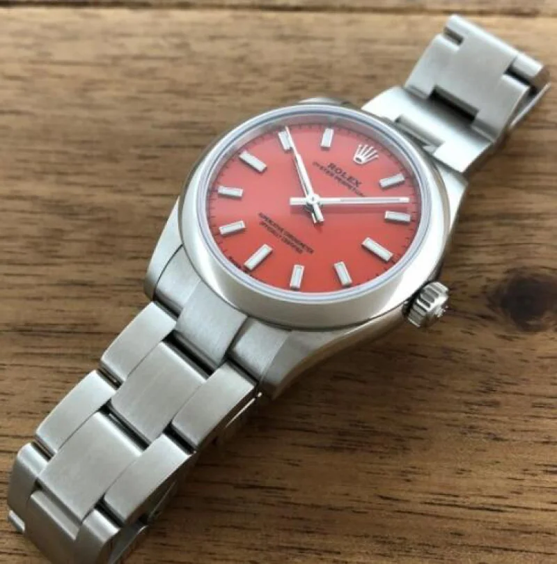 レディースロレックス オイスターパーペチュアル 277200 コーラルレッド