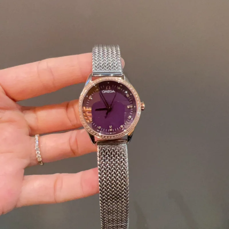パープルオメガN品サファイアミラーレディースO982W310
