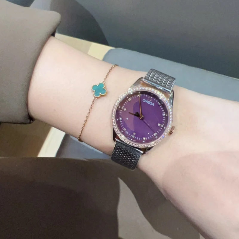 パープルオメガN品サファイアミラーレディースO982W310