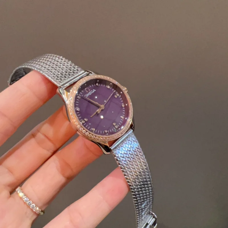 パープルオメガN品サファイアミラーレディースO982W310