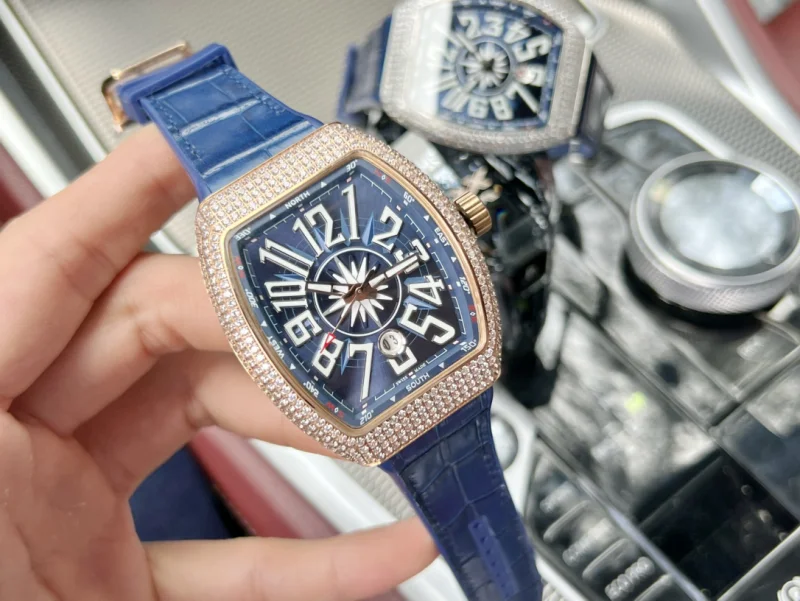 高品質新品フランクミュラー V45 SC DT ブルーダイヤル ダイヤモンド 84921EA