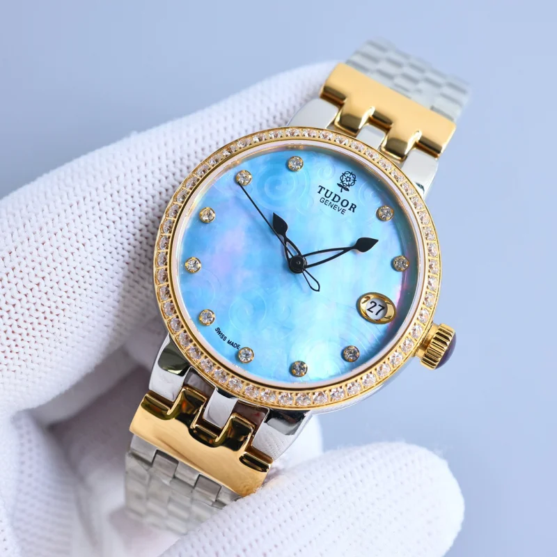 【青いペイント】チュードルコピー時計 ローズ 女性用34mm T8729