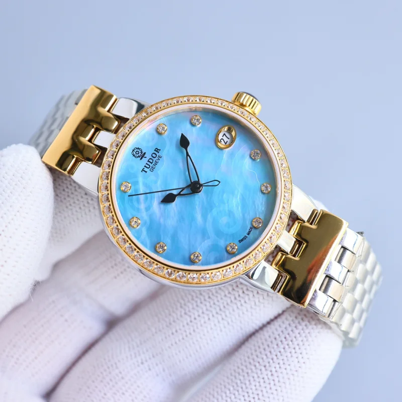 【青いペイント】チュードルコピー時計 ローズ 女性用34mm T8729