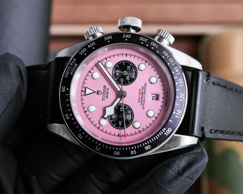 チュードルレプリカ ビワンタイプ42mm時計 ピンク5針 T294898