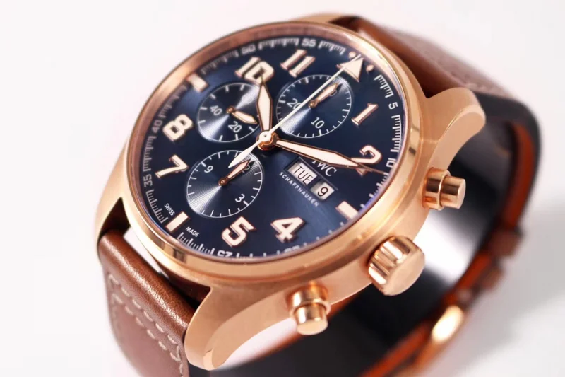 高級ブランドIWCパイロット クロノグラフ茶色のストラップ IWC3777