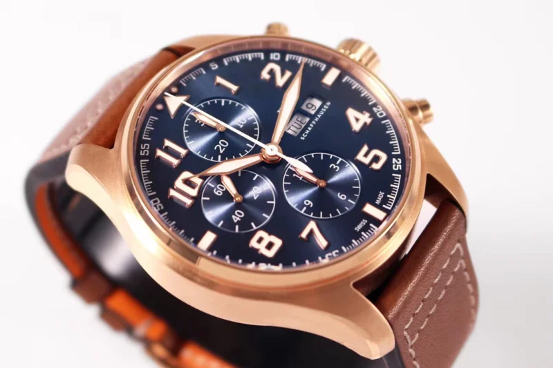 高級ブランドIWCパイロット クロノグラフ茶色のストラップ IWC3777