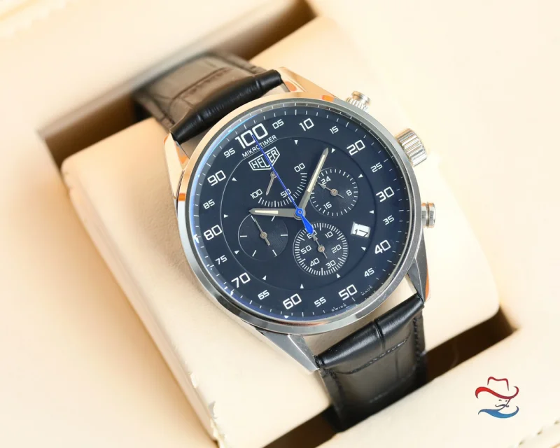 ブランド タグ・ホイヤー激安カレラ クロノグラフ43mm CA2901.N790【穴あき時計ストラップ】