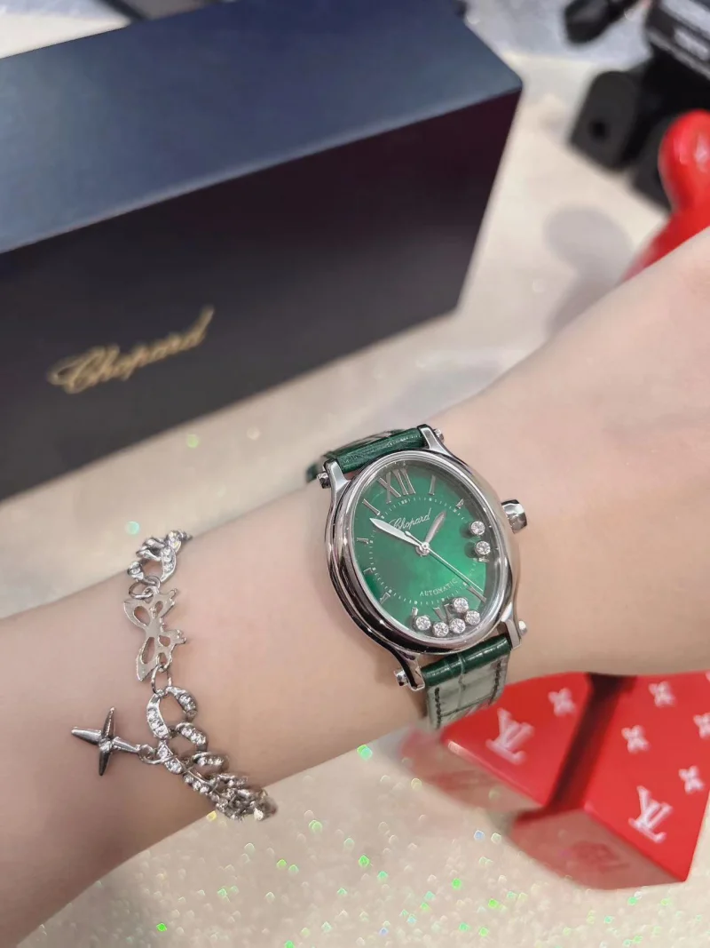 高品質ショパール激安時計 グリーンハッピー 7ダイヤモンドC793940