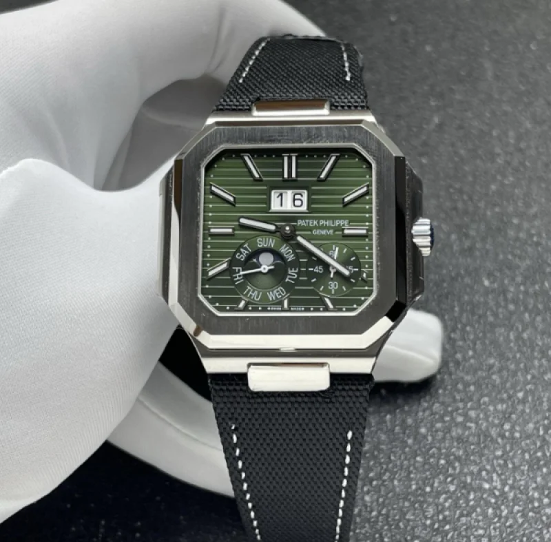 P1工場 パテックフィリップレプリカ キュビタス 5822/1210 グリーン ムーンフェイズ