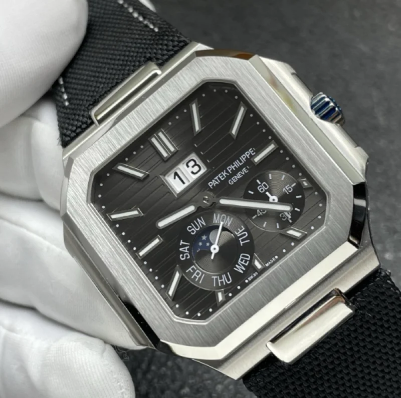 P1工場 パテック・フィリップ キュビタス 5822/45 ブラック ムーンフェイズ 高級腕時計