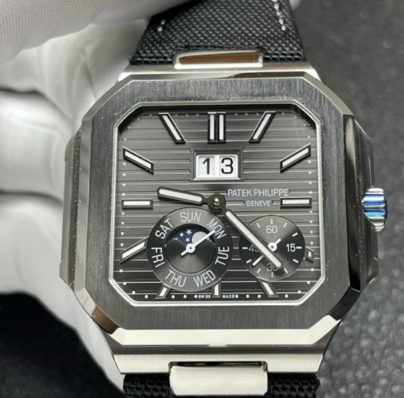 P1工場 パテック・フィリップ キュビタス 5822/45 ブラック ムーンフェイズ 高級腕時計