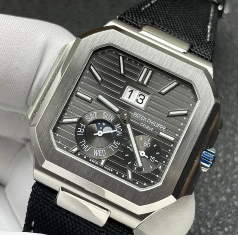 P1工場 パテック・フィリップ キュビタス 5822/45 ブラック ムーンフェイズ 高級腕時計