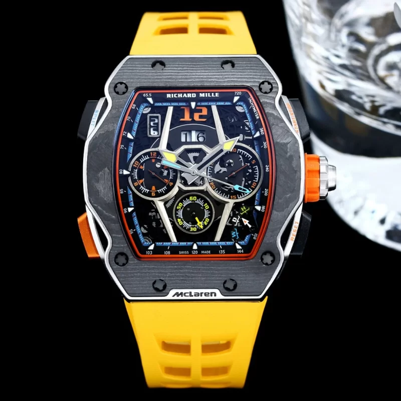 【RICHARD MILLE】リシャール ミルブラックカーボン、ビビッドイエローRM65-01A