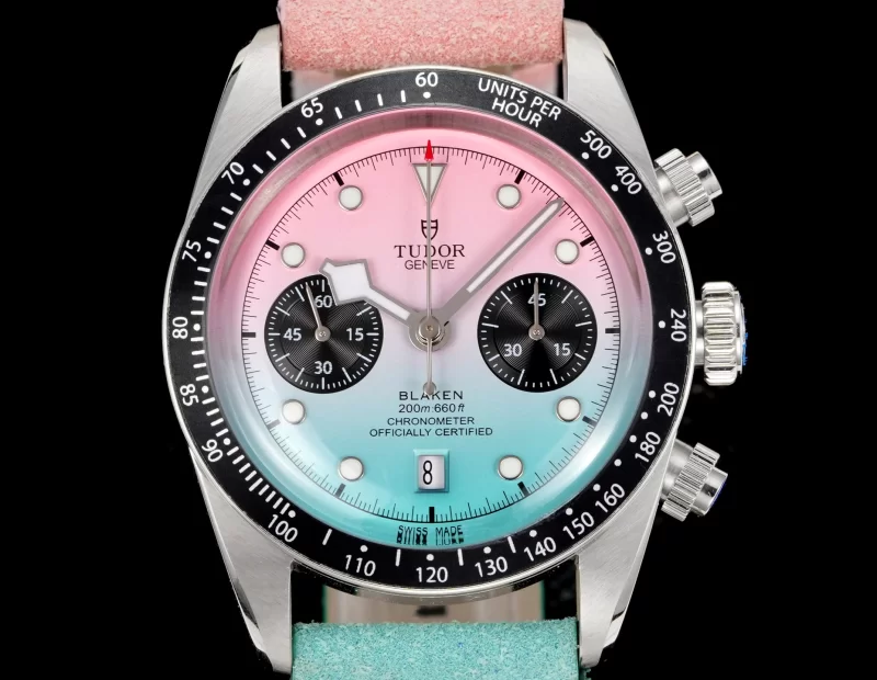 チュードル Black Bay Chrono BLAKEN カスタム ピンクブルーグラデ文字盤 41mm M79360N-0001
