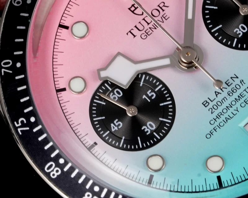 チュードル Black Bay Chrono BLAKEN カスタム ピンクブルーグラデ文字盤 41mm M79360N-0001