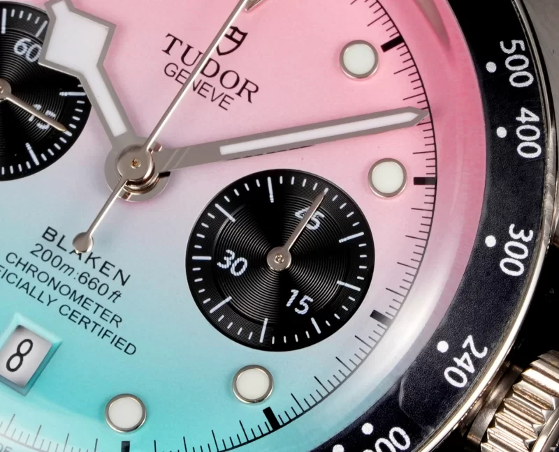 チュードル Black Bay Chrono BLAKEN カスタム ピンクブルーグラデ文字盤 41mm M79360N-0001