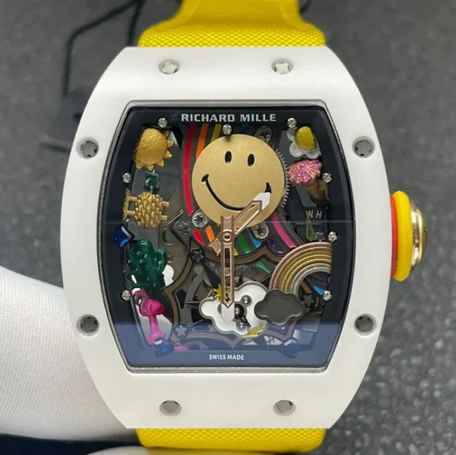 スケルトン文字盤 リシャールミルN級品 オートマティック トゥールビヨンスマイリーセラミックスRM88
