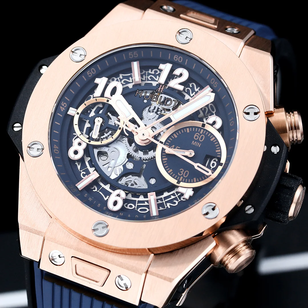 Factory 2026新作 ウブロ ビッグバン ウニコ 42mm 421.OX.5180.RX ブルースケルトン クロノグラフ