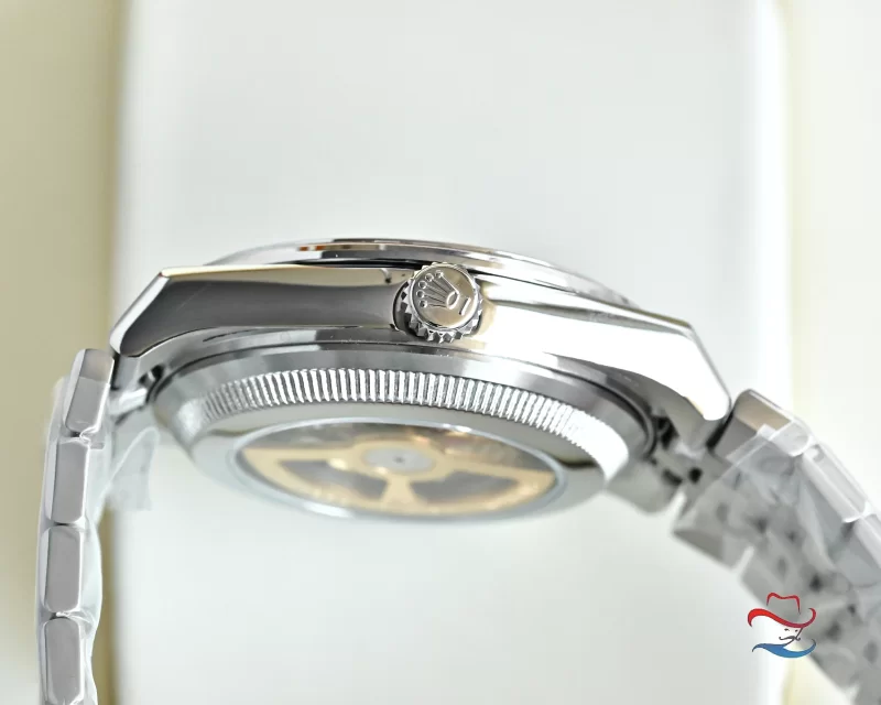 ロレックスコピー 127234 ランドドゥエラー 40mm オリーブグリーンハニカム文字盤 ジュビリーブレス 自動巻き