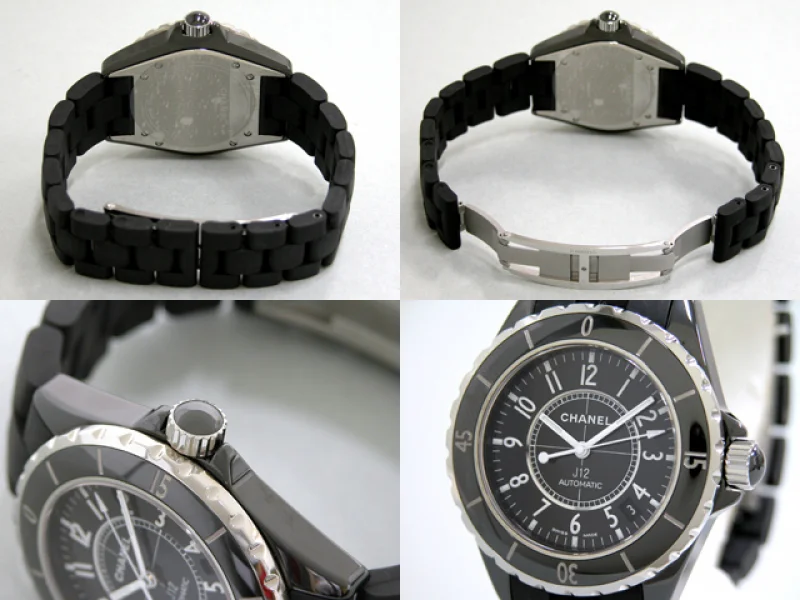 シャネル CHANEL時計 J12 38mm　ブラックラバーブレス ブラック H0684 スーパーコピー