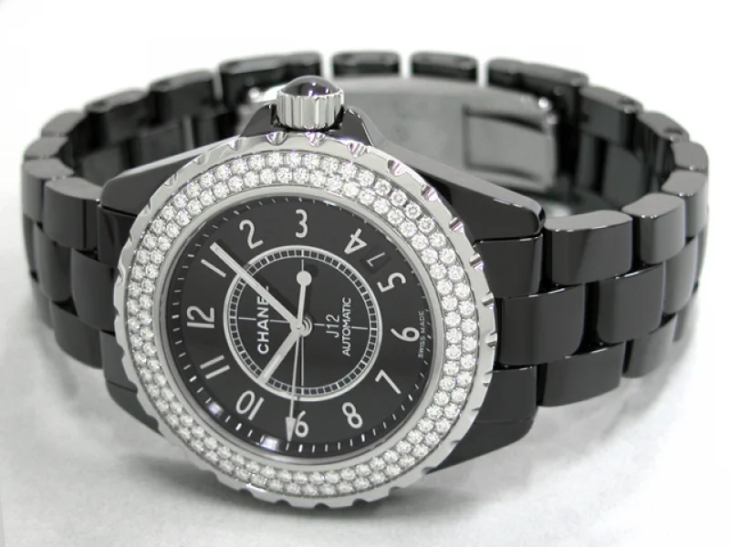 シャネル CHANEL時計 J12 38mm　ブラックセラミック　ベゼルダイヤ ブラック H0950 スーパーコピー