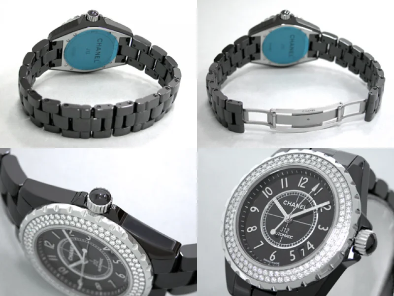 シャネル CHANEL時計 J12 38mm　ブラックセラミック　ベゼルダイヤ ブラック H0950 スーパーコピー