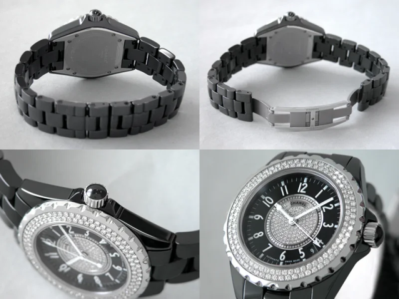 シャネル CHANEL時計 J12 38mm　ブラックセラミック　ベゼル文字盤センターダイヤ ブラック/センターダイヤ H1709 スーパーコピー