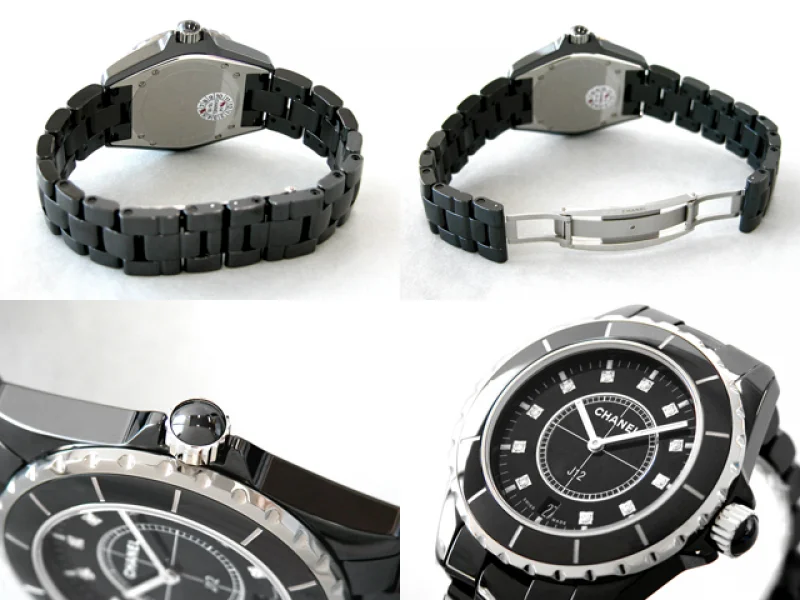 シャネル CHANEL時計 J12 38mm　ブラックセラミック　11Pダイヤ ブラック H2124 スーパーコピー