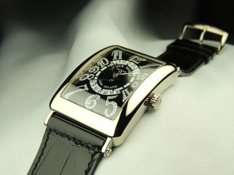 フランク・ミュラー コピー 時計 ロングアイランド ビーレトロセコンド ダイヤモンド 1100DSRCD OG Black