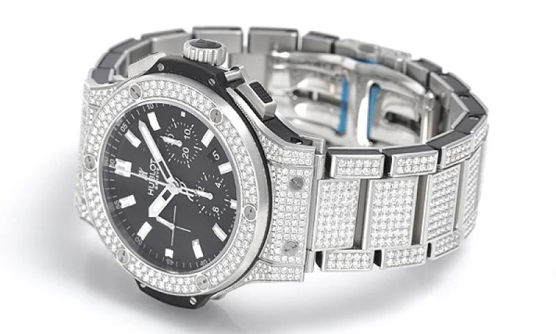 (HUBLOT)ウブロ スーパーコピー ビッグバン スチール ブレスレットパヴェ 301.SX.1170.SX.3704 時計 人気